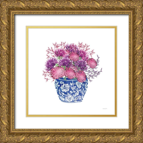 Chinoiserie Style IV Gold Ornate Wood Framed Art Print with Double Matting by Charro, Mercedes Lopez