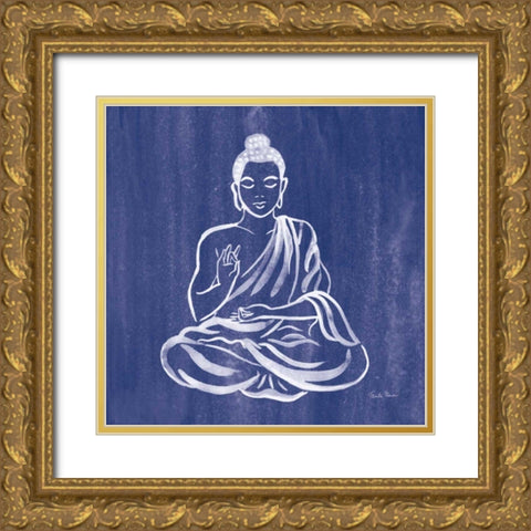 Buddha Gold Ornate Wood Framed Art Print with Double Matting by Zaman, Farida