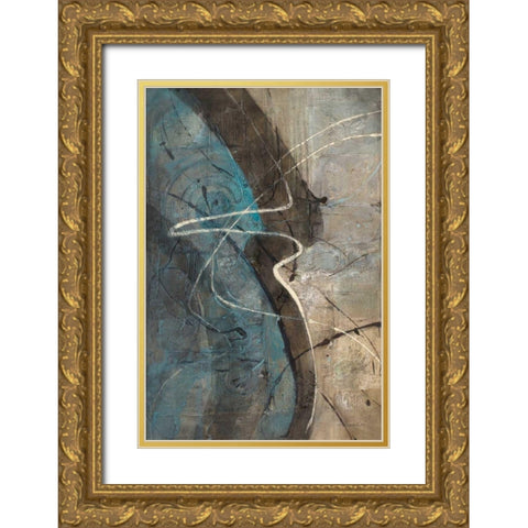 Ripple Effect Gold Ornate Wood Framed Art Print with Double Matting by Hristova, Albena