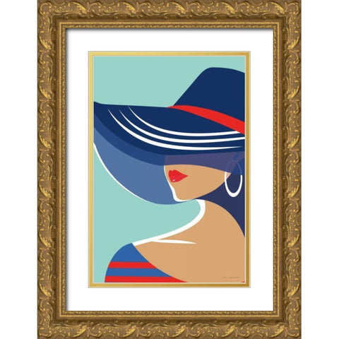 Beach Chic II Gold Ornate Wood Framed Art Print with Double Matting by Escalante, Omar