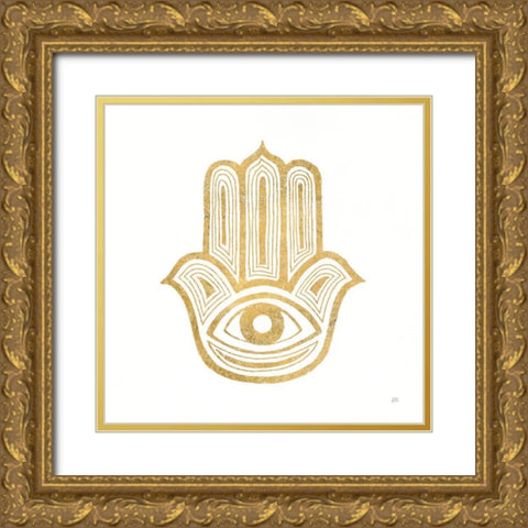 Hamsa IV Gold Ornate Wood Framed Art Print with Double Matting by Paschke, Chris