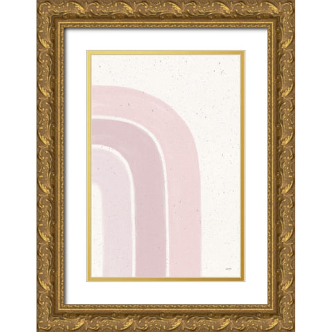 Rainbow Blush I Gold Ornate Wood Framed Art Print with Double Matting by York, Leah