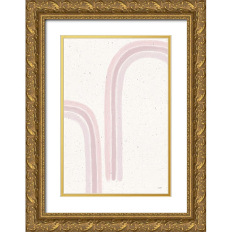 Rainbow Blush II Gold Ornate Wood Framed Art Print with Double Matting by York, Leah
