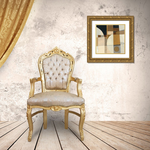Champagne II Gold Ornate Wood Framed Art Print with Double Matting by Schick, Mike
