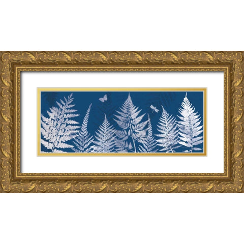 True Blue I Panel Gold Ornate Wood Framed Art Print with Double Matting by Pertiet, Katie