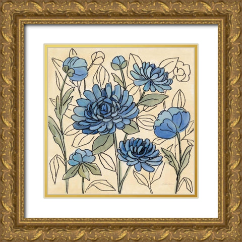 Spring Lace Floral III Gold Ornate Wood Framed Art Print with Double Matting by Vassileva, Silvia