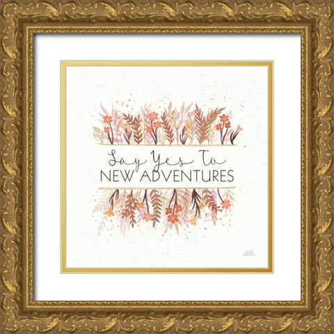 Desert Blooms II Gold Ornate Wood Framed Art Print with Double Matting by Marshall, Laura