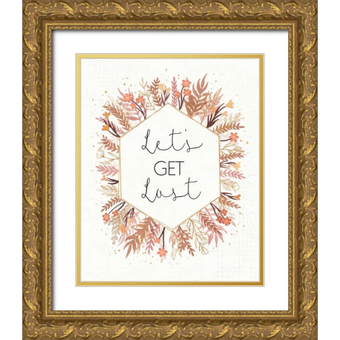 Desert Blooms IV Gold Ornate Wood Framed Art Print with Double Matting by Marshall, Laura