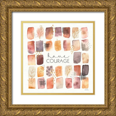 Desert Blooms V Gold Ornate Wood Framed Art Print with Double Matting by Marshall, Laura