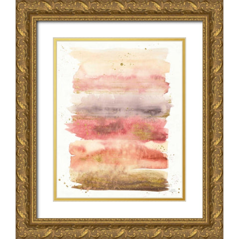 Desert Blooms Abstract I Gold Ornate Wood Framed Art Print with Double Matting by Marshall, Laura