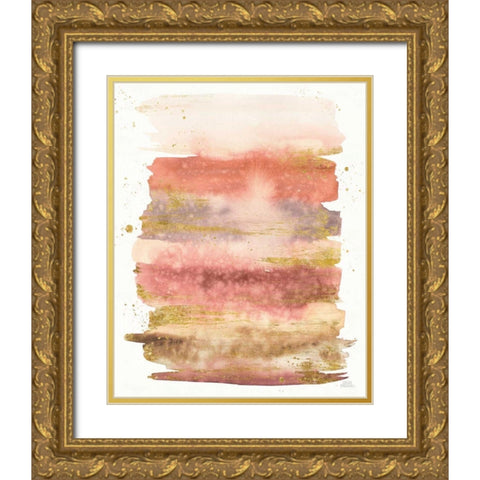 Desert Blooms Abstract II Gold Ornate Wood Framed Art Print with Double Matting by Marshall, Laura