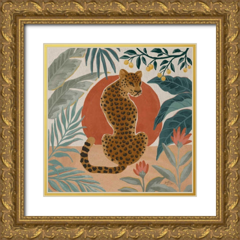 Big Cat Beauty II Gold Ornate Wood Framed Art Print with Double Matting by Penner, Janelle