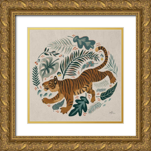 Big Cat Beauty VII Gold Ornate Wood Framed Art Print with Double Matting by Penner, Janelle