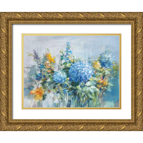 August Garden Gold Ornate Wood Framed Art Print with Double Matting by Nai, Danhui