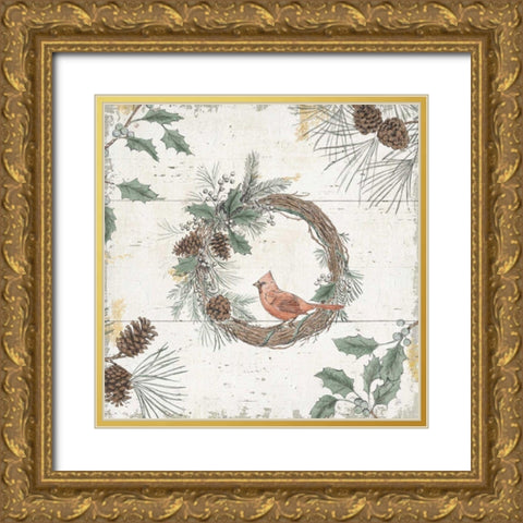 Wild and Beautiful XII Green Gold Ornate Wood Framed Art Print with Double Matting by Brissonnet, Daphne