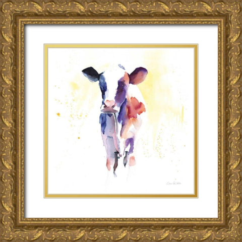 Holstein II Gold Ornate Wood Framed Art Print with Double Matting by Valle, Aimee Del