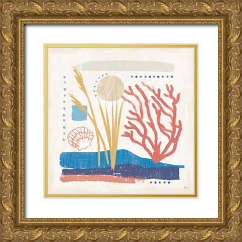 Coastal View III Gold Ornate Wood Framed Art Print with Double Matting by Charron, Veronique