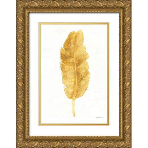 Palms of the Tropics III Gold Gold Ornate Wood Framed Art Print with Double Matting by Nai, Danhui