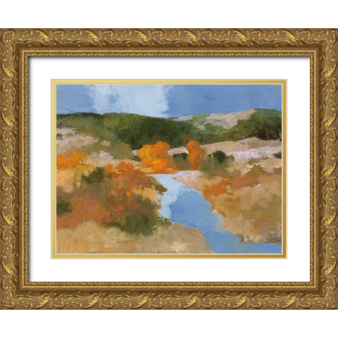 Autumn in the West Gold Ornate Wood Framed Art Print with Double Matting by Purinton, Julia