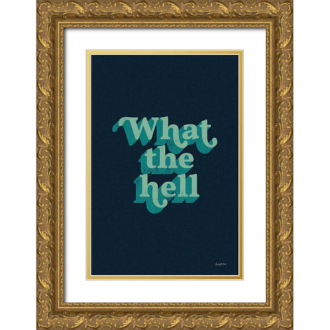 What The Gold Ornate Wood Framed Art Print with Double Matting by Thorns, Becky