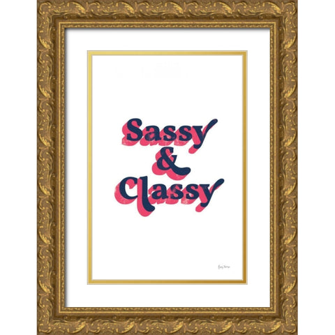 Rainbow Sassy and Classy Bold Gold Ornate Wood Framed Art Print with Double Matting by Thorns, Becky