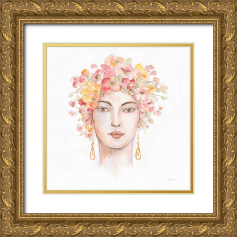 International Woman III Gold Ornate Wood Framed Art Print with Double Matting by Vassileva, Silvia