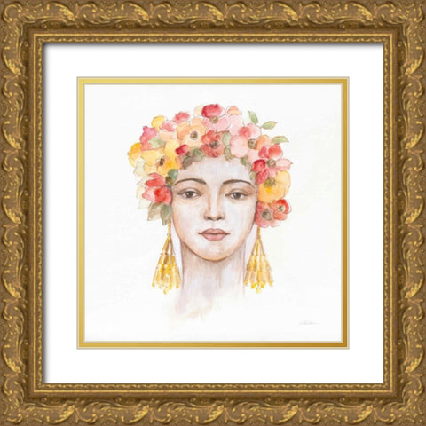International Woman IV Gold Ornate Wood Framed Art Print with Double Matting by Vassileva, Silvia
