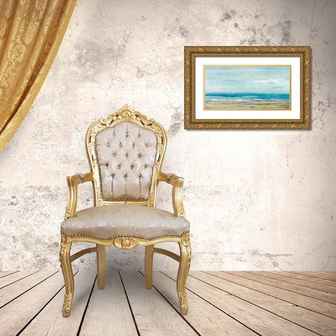 Sea Coast Gold Ornate Wood Framed Art Print with Double Matting by Vassileva, Silvia