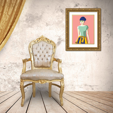 Summer Girl IV Gold Ornate Wood Framed Art Print with Double Matting by Escalante, Omar