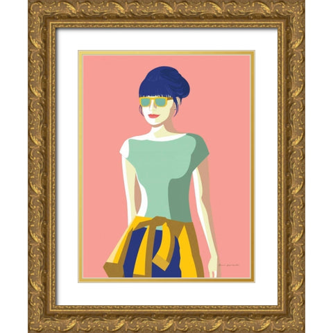 Summer Girl IV Gold Ornate Wood Framed Art Print with Double Matting by Escalante, Omar