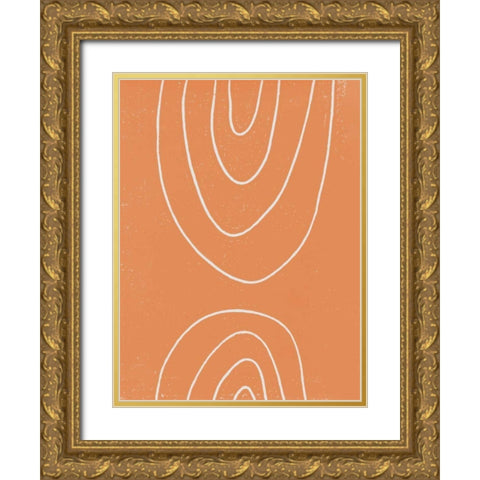 Rainbow Days I Gold Ornate Wood Framed Art Print with Double Matting by Hershey, Moira