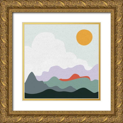 Mountainous I Gold Ornate Wood Framed Art Print with Double Matting by Miller, Sara Zieve