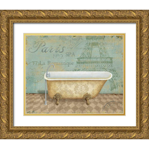 Voyage Romantique Bath I Gold Ornate Wood Framed Art Print with Double Matting by Brissonnet, Daphne