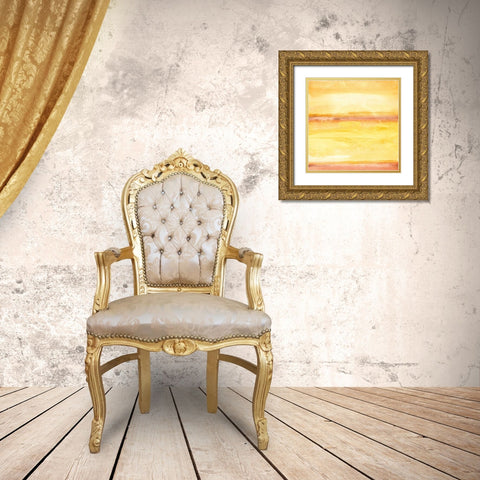 Golden Sands III Gold Ornate Wood Framed Art Print with Double Matting by Paschke, Chris