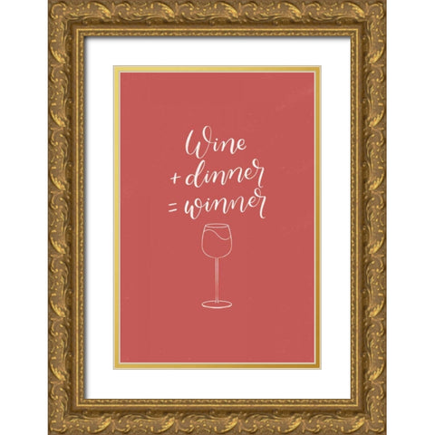 Kitchen Words III Gold Ornate Wood Framed Art Print with Double Matting by Thorns, Becky