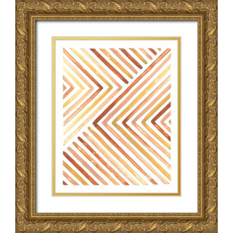 Desert Sunset I Gold Ornate Wood Framed Art Print with Double Matting by Marshall, Laura