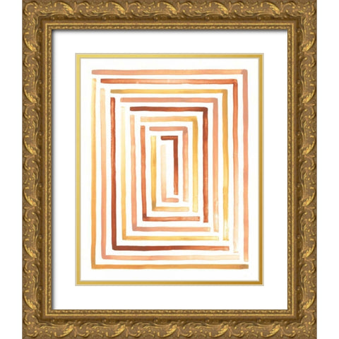 Desert Sunset II Gold Ornate Wood Framed Art Print with Double Matting by Marshall, Laura