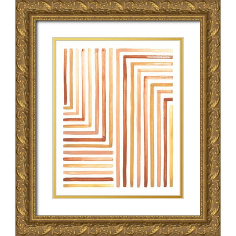 Desert Sunset III Gold Ornate Wood Framed Art Print with Double Matting by Marshall, Laura