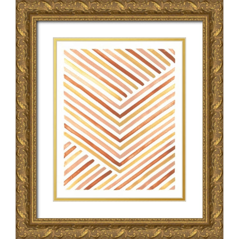 Desert Sunset IV Gold Ornate Wood Framed Art Print with Double Matting by Marshall, Laura