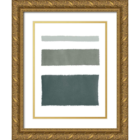 Painted Weaving IV Dark Gold Ornate Wood Framed Art Print with Double Matting by Rhue, Piper