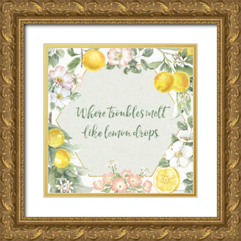Citrus Charm III Gold Ornate Wood Framed Art Print with Double Matting by Grove, Beth