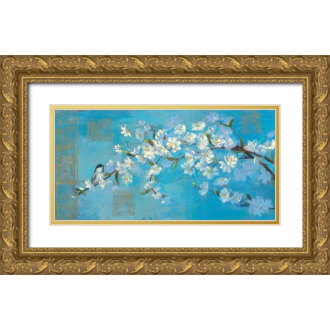 Flowering Branches Gold Ornate Wood Framed Art Print with Double Matting by Rowan, Carol
