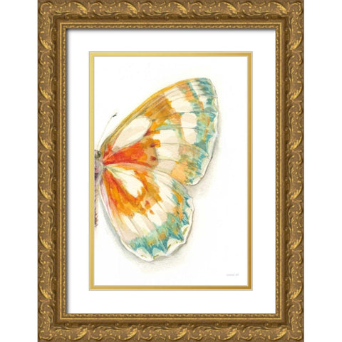 Fragile Wings IV Gold Ornate Wood Framed Art Print with Double Matting by Nai, Danhui