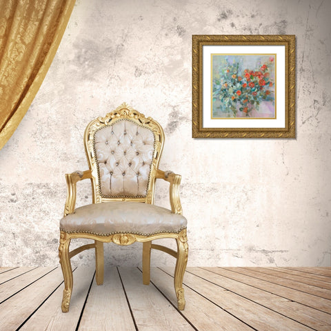All the Blooming Gold Ornate Wood Framed Art Print with Double Matting by Nai, Danhui