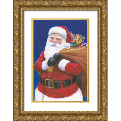 James Santa Gold Ornate Wood Framed Art Print with Double Matting by Wiens, James