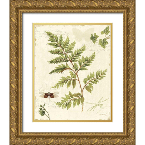 Ivies and Ferns I Gold Ornate Wood Framed Art Print with Double Matting by Audit, Lisa