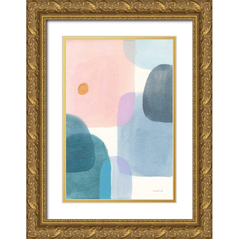 All Coming Together II Gold Ornate Wood Framed Art Print with Double Matting by Nai, Danhui