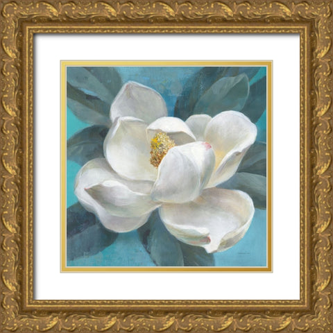 Southern Bloom Gold Ornate Wood Framed Art Print with Double Matting by Nai, Danhui