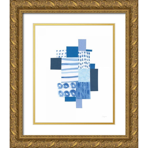 Build Me Up II Gold Ornate Wood Framed Art Print with Double Matting by Prahl, Courtney