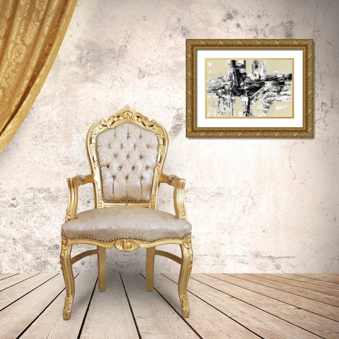 Graphic Fishermans Net Gold Ornate Wood Framed Art Print with Double Matting by Vassileva, Silvia